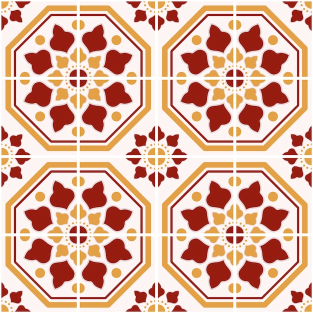 patrón de mosaico de la vendimia