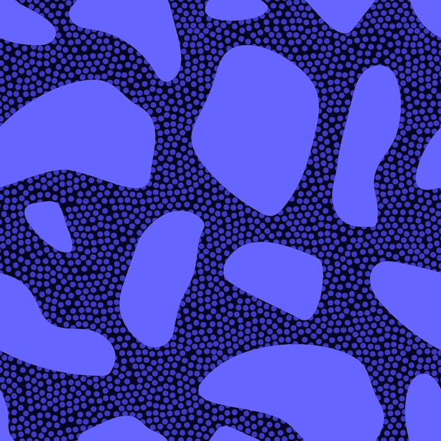 Patrón moteado monocromático sin costuras Patrón negro abstracto retro sobre un fondo blanco