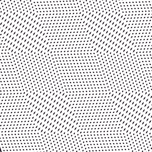 Patrón muaré, fondo vectorial monocromático con efecto de trance. Ilusión óptica, fondo gráfico creativo en blanco y negro.
