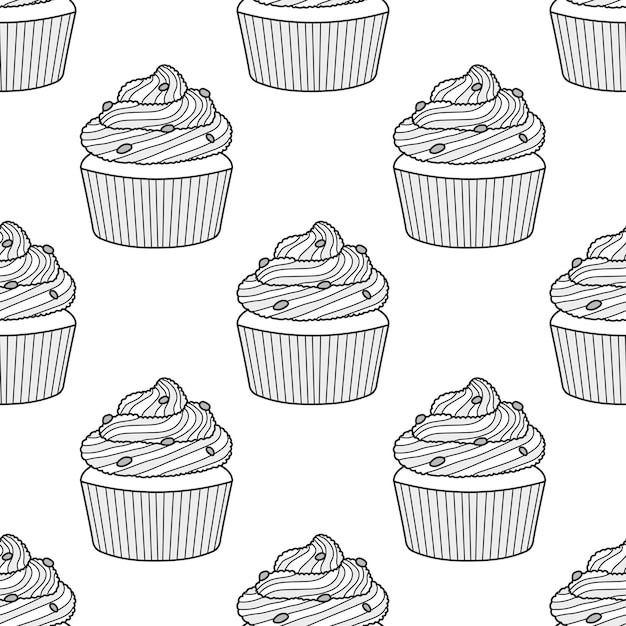 Patrón de muffins, patrón lindo