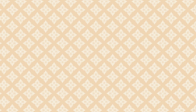 Patrón de nance sin costuras con adornos árabes blancos sobre un fondo beige