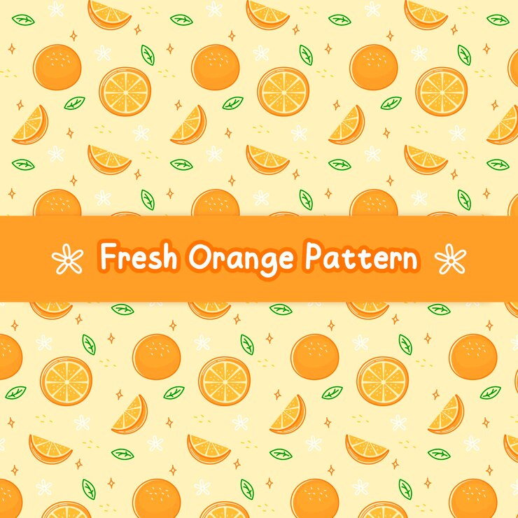 patrón naranja fresco