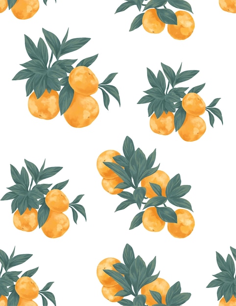Patrón naranja para la impresión de telas y textiles