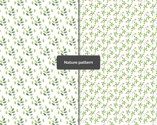 Patrón de naturaleza vectorial en tonos verdes y azules.