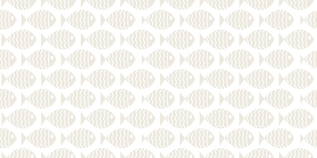 Patrón náutico sin costuras con peces de dibujos animados de natación