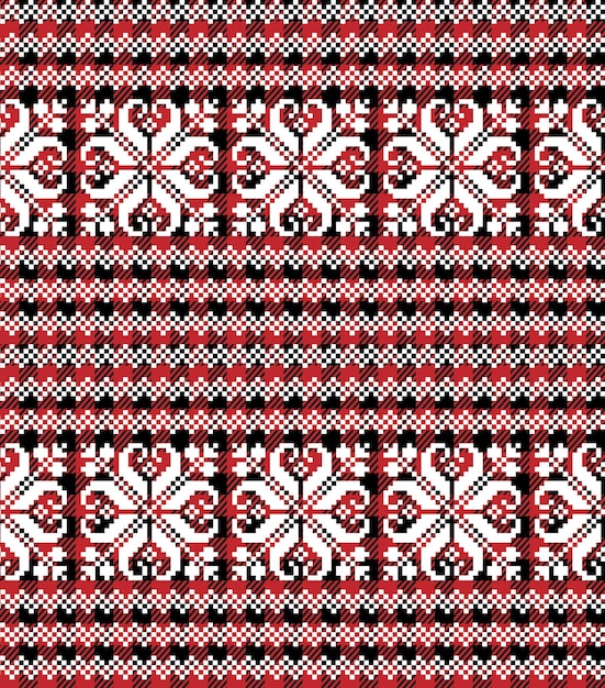 Patrón de Navidad y año nuevo en Buffalo Plaid. Fondo festivo para diseño e impresión esp