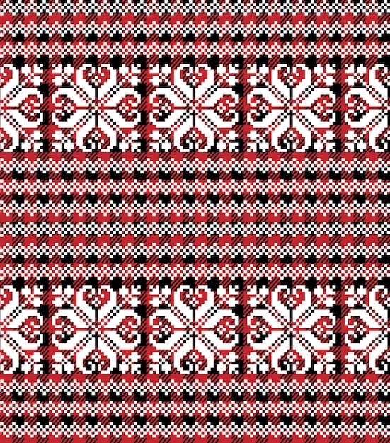 Vector patrón de navidad y año nuevo en buffalo plaid. fondo festivo para diseño e impresión esp