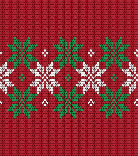Patrón de Navidad y Año Nuevo de punto