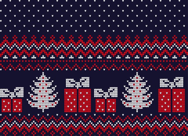 Patrón de Navidad y Año Nuevo de punto