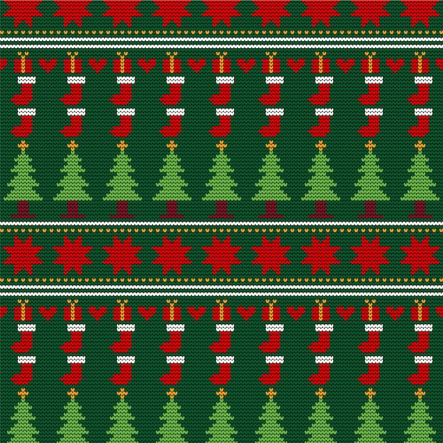patrón de Navidad sin costuras de punto