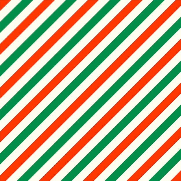 Patrón de Navidad sin costuras con rayas diagonales rojas y verdes de fondo