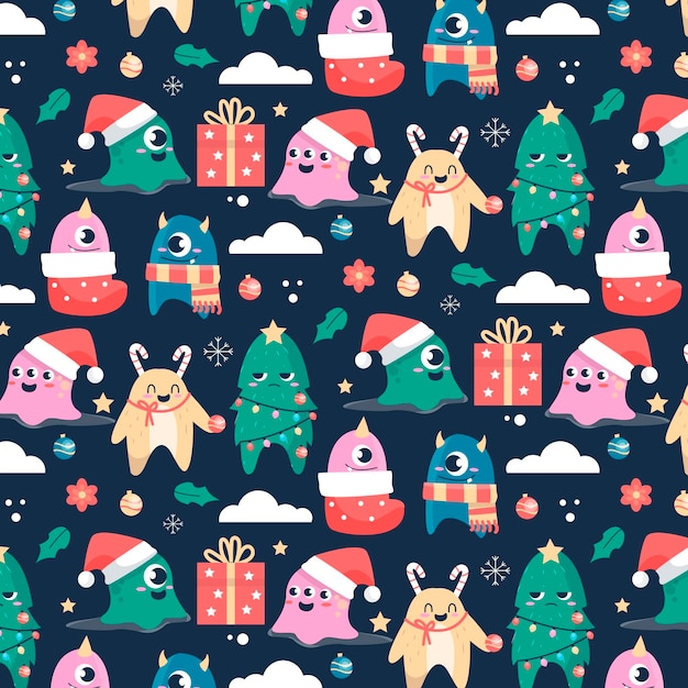 Patrón de navidad divertido