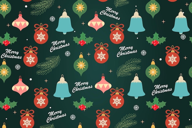 Patrón de Navidad o papel de envolver Xmas fondo abstracto con decoración de Navidad