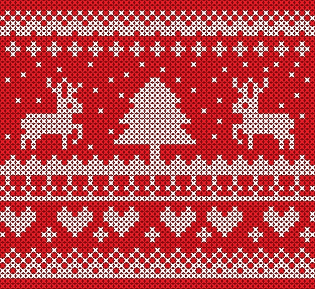 Patrón de Navidad de punto.
