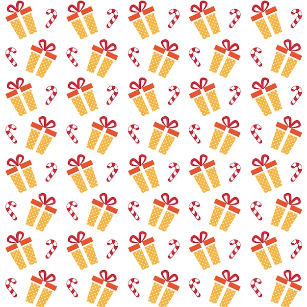 Patrón de Navidad regalos telón de fondo vector EPS