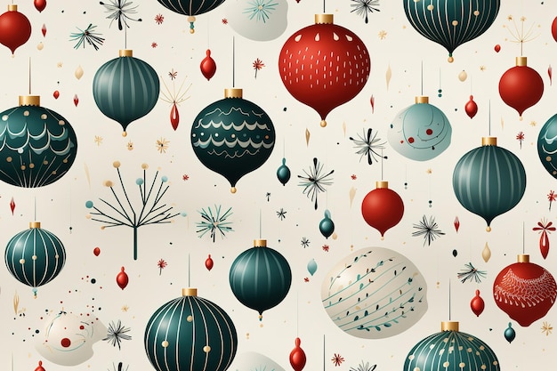 Patrón de Navidad Textura de Navidad Fondo de Navidad Superficie gráfica Arte vectorial de acuarela