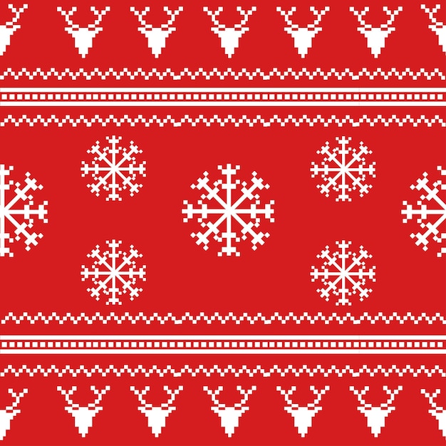 Patrón de Navidad en Vector rojo