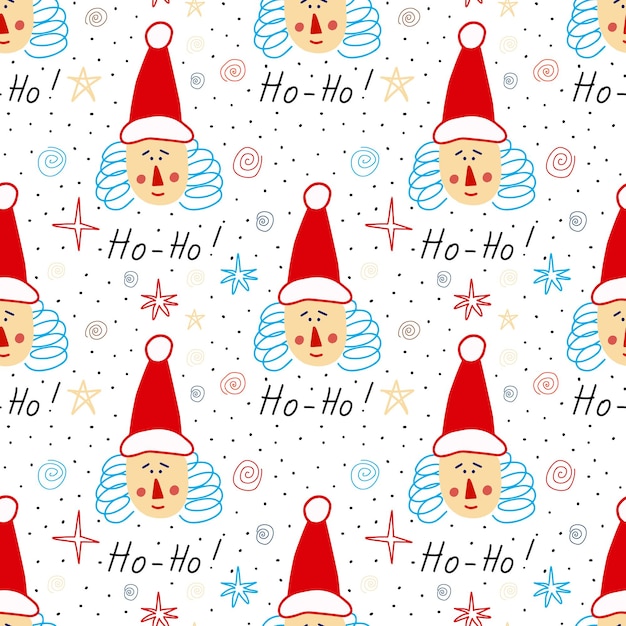 Patrón de navidad con vector de santa claus