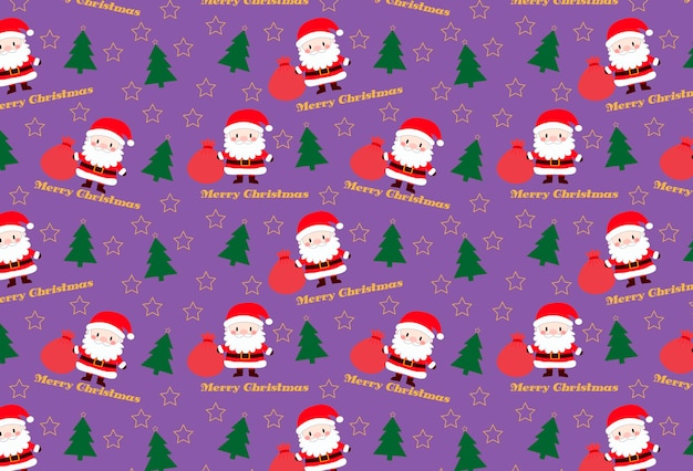 Patrón navideño con Papá Noel y elementos ideales para telas de telas de fondo