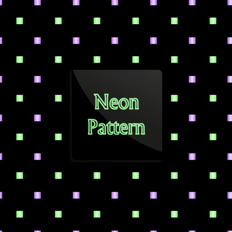 Vector patrón neón cuadrado