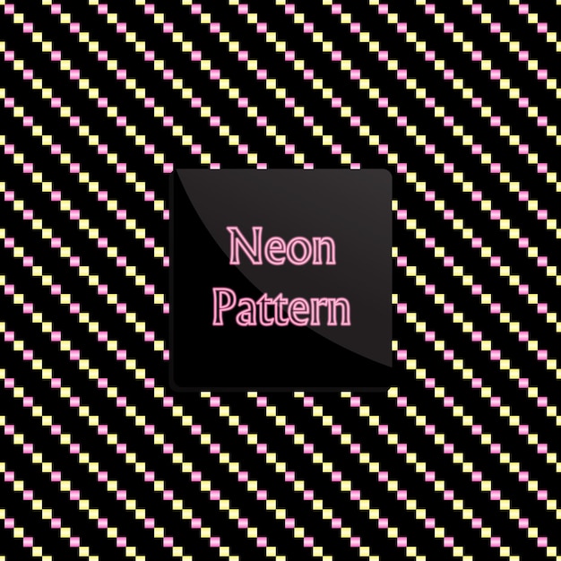 patrón neón cuadrado