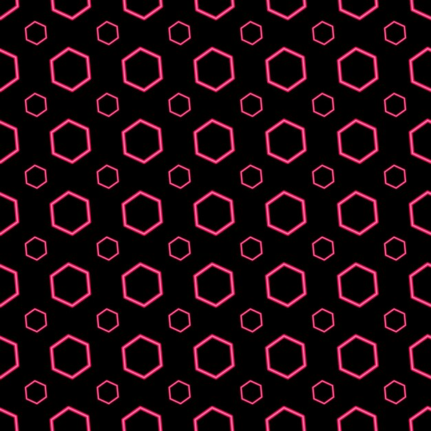 patrón de neón hexagonal