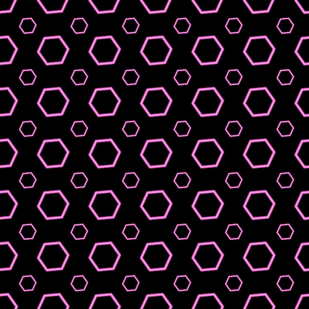 patrón de neón hexagonal