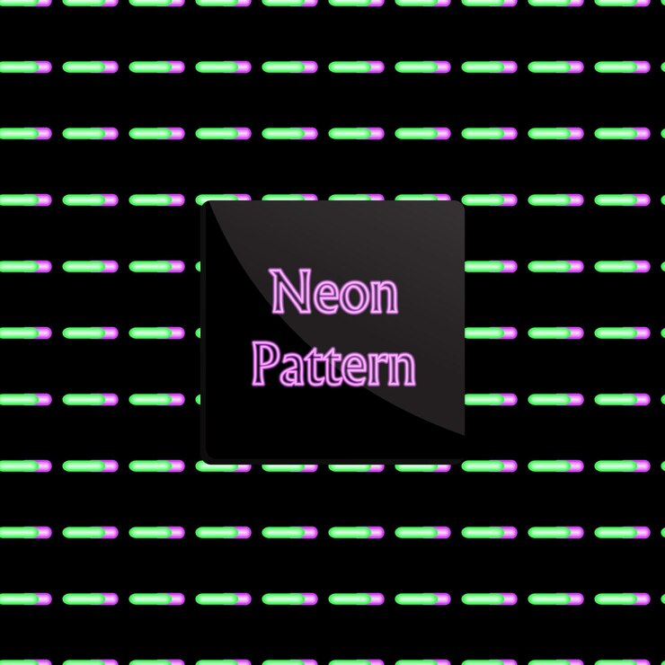 Vector patrón neón línea línea punteada
