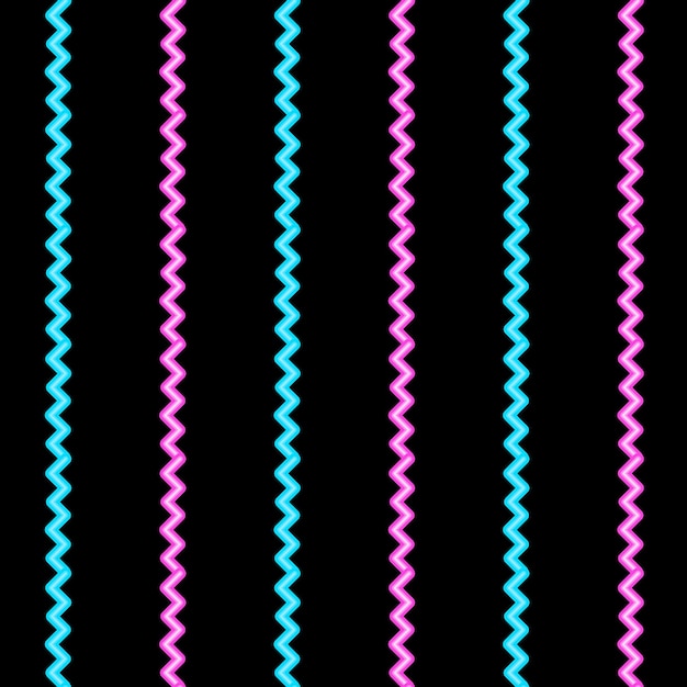 patrón neón zig-zag