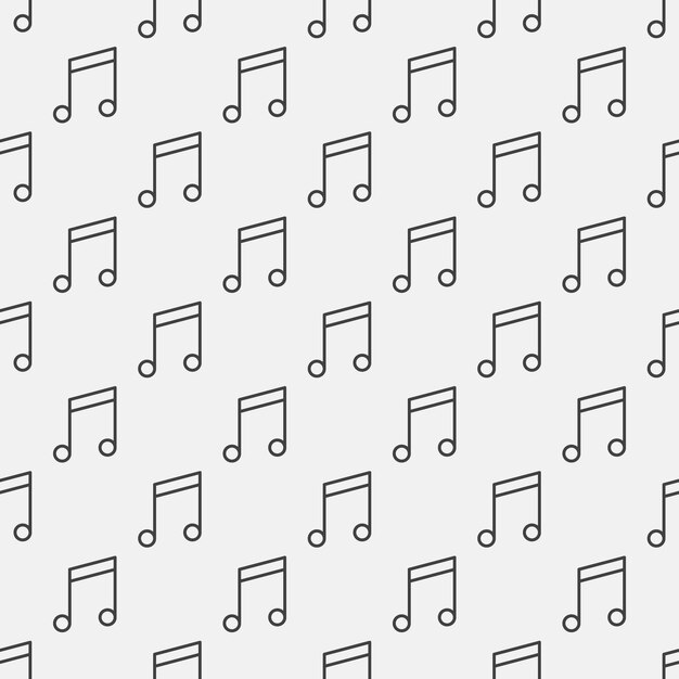 Patrón de notas musicales - fondo vectorial simple