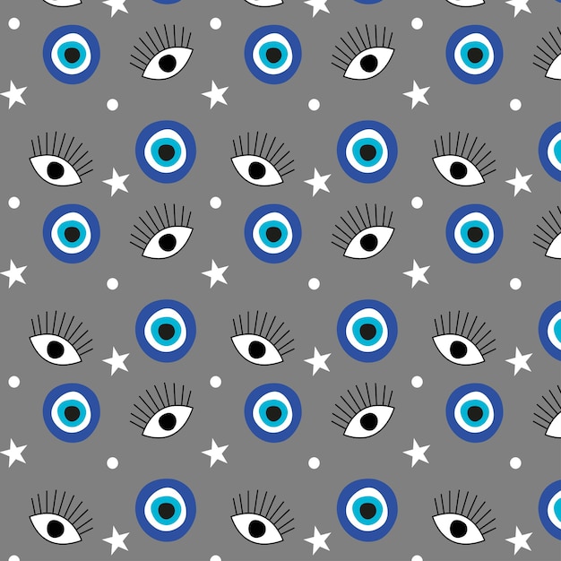 Patrón de ojo dibujado a mano