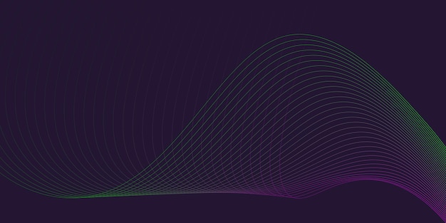 El patrón de onda abstracto muestra colores vibrantes sobre un fondo oscuro