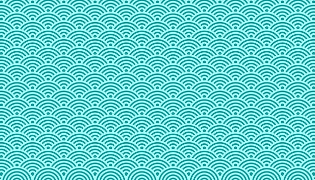 patrón de onda sin costuras japonés onda verde patrón sin costuras que repite las texturas de fondo