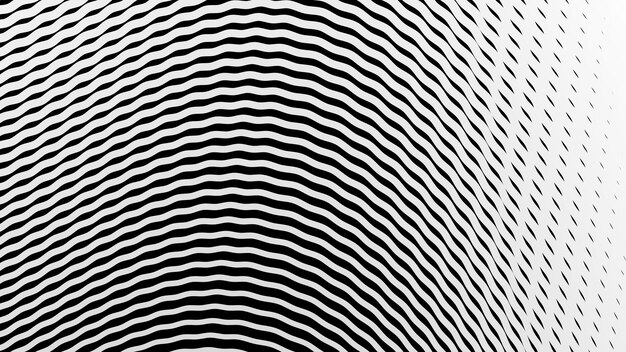 Patrón de onda de rayas negras y blancas fondo abstracto para telón de fondo o estilo de tela