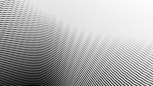 Patrón de onda de rayas negras y blancas fondo abstracto para telón de fondo o estilo de tela