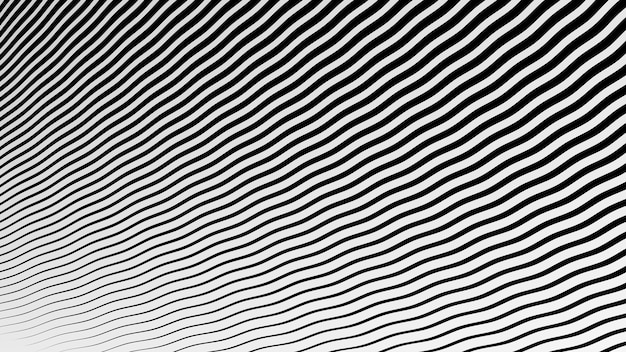 Patrón de onda de rayas negras y blancas fondo abstracto para telón de fondo o estilo de tela
