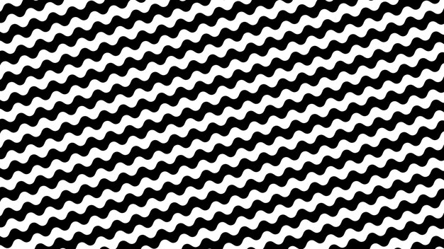 Patrón de onda textura de fondo negro y blanco para el estilo de tela de moda