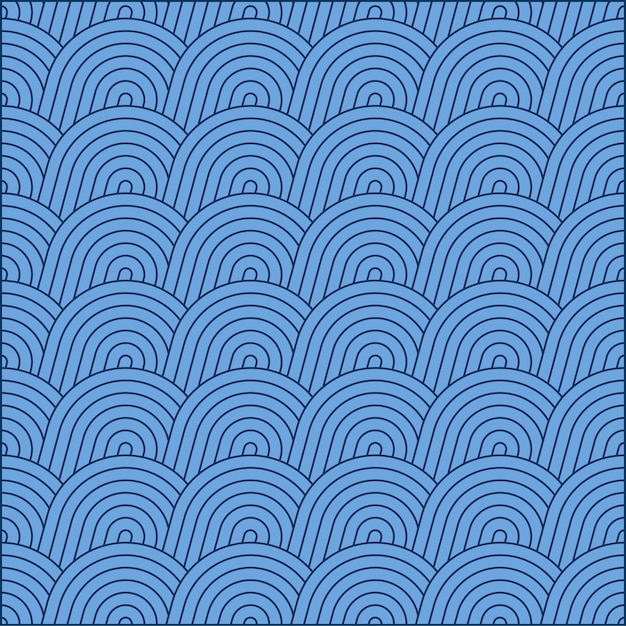 Patrón de ondas azules sin costuras