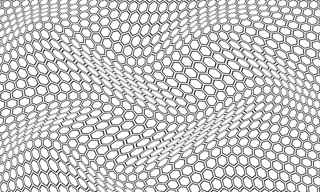 Patrón de ondas hexagonales