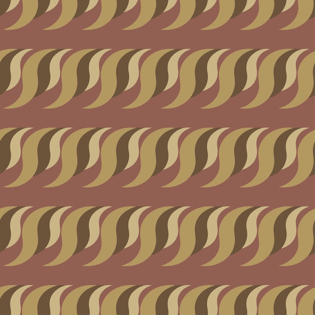 Un patrón de ondas marrones y marrones con un fondo rojo