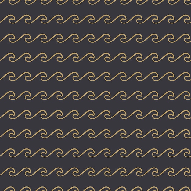 Patrón de ondas náuticas. Fondo geométrico abstracto. Ilustración de estilo elegante y de lujo.