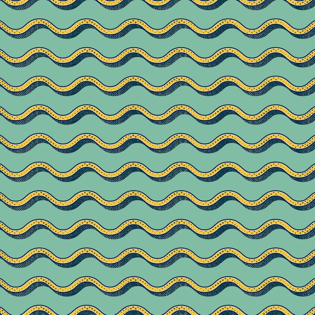 Patrón de ondas retro, fondo geométrico abstracto en estilo años 80, 90. Ilustración simple geométrica