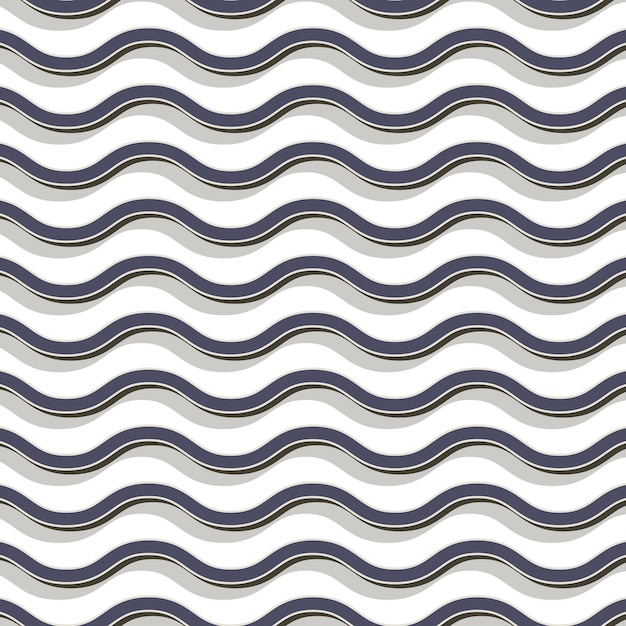 Patrón de ondas retro, fondo geométrico abstracto en estilo años 80, 90. Ilustración simple geométrica