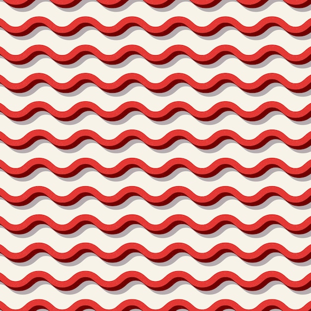 Patrón de ondas retro, fondo geométrico abstracto en estilo años 80, 90. Ilustración simple geométrica