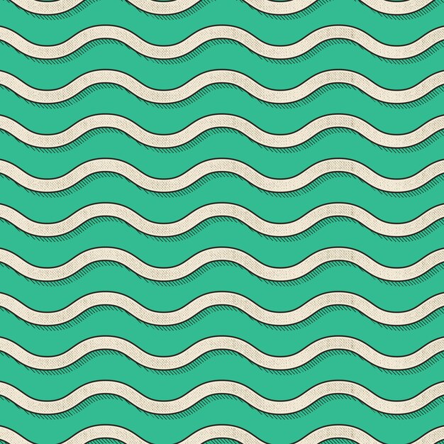 Patrón de ondas retro, fondo geométrico abstracto en estilo años 80, 90. ilustración simple geométrica