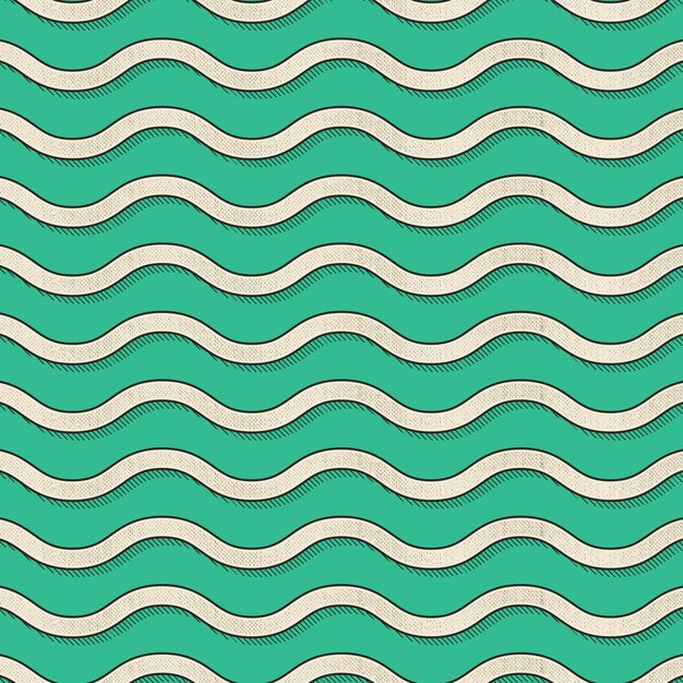 Patrón de ondas retro, fondo geométrico abstracto en estilo años 80, 90. Ilustración simple geométrica