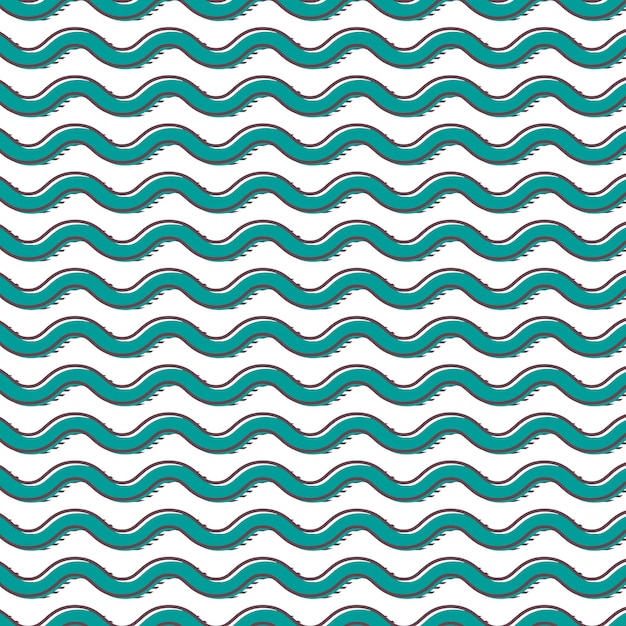 Patrón de ondas retro. Fondo geométrico abstracto en imagen de estilo años 80, 90. Ilustración simple geométrica