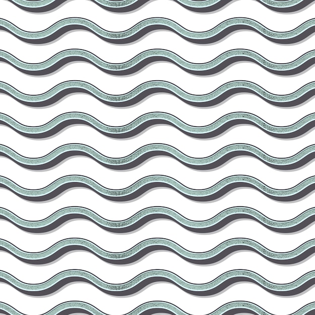 Patrón de ondas retro. Fondo geométrico abstracto en imagen de estilo años 80, 90. Ilustración simple geométrica