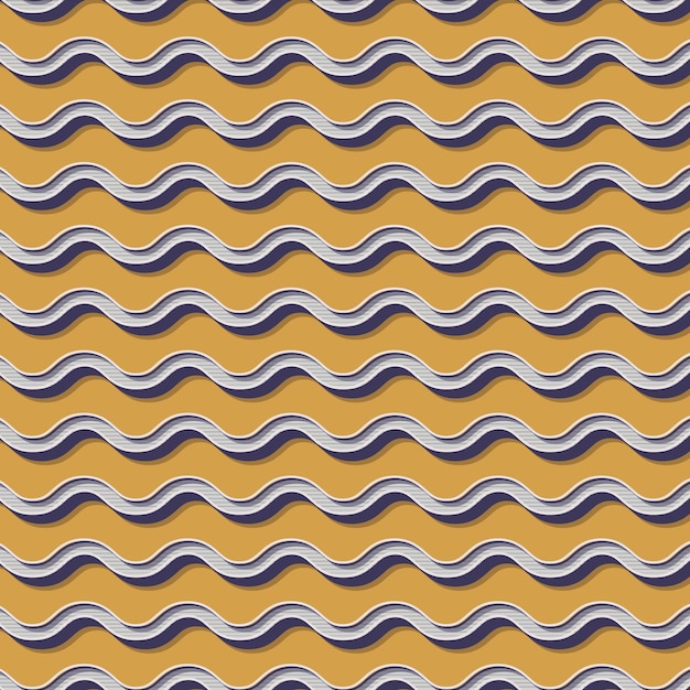 Patrón de ondas retro. Fondo geométrico abstracto en imagen de estilo años 80, 90. Ilustración simple geométrica