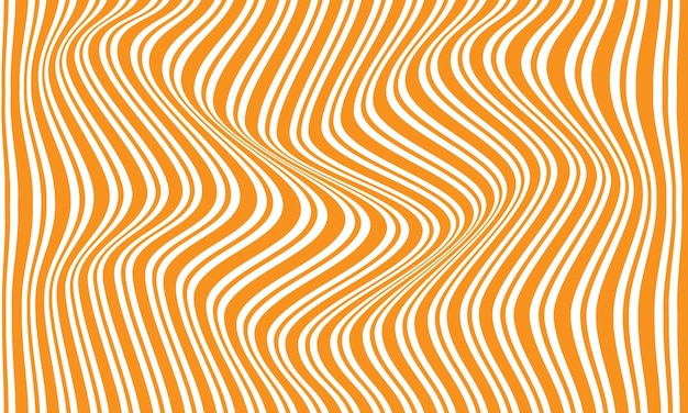 El patrón ondulado naranja y blanco es una ilusión óptica